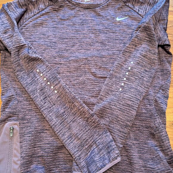 Nike Dri Fit Thermal Running Top, Purple Heather,‎ Medium - Picture 10 of 10